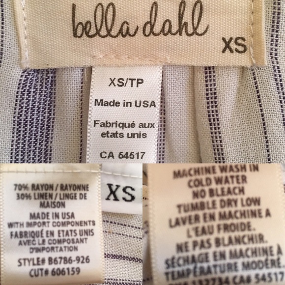 BELLA DAHL Button Front Maxi Dress Striped XS - Picture 4 of 5